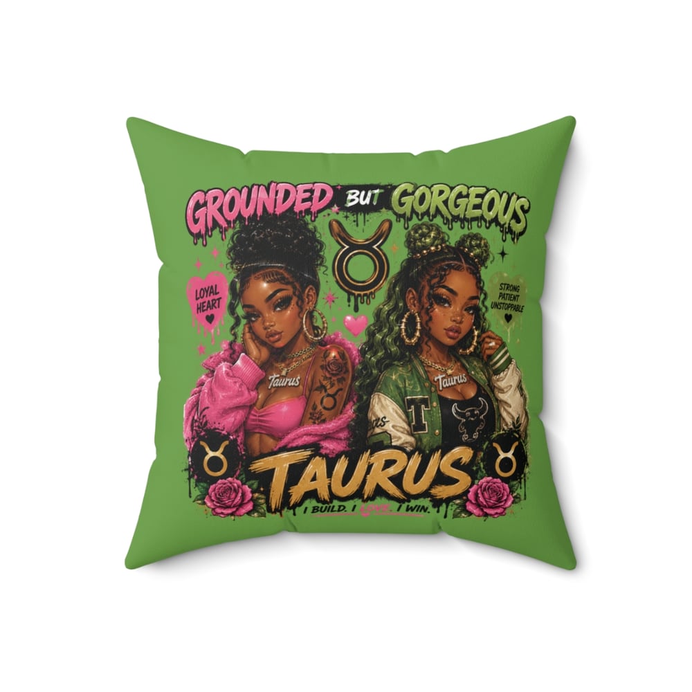 Image of Taurus Zodiac Pillow — 'Grounded But Gorgeous' Astrology Accent Cushion