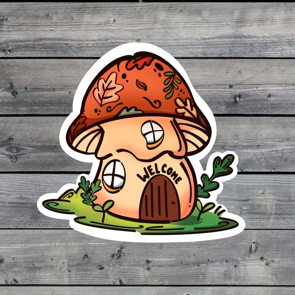 Image of Mushroom Cottage Sticker