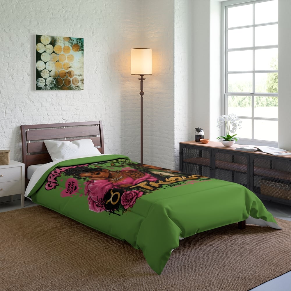 Image of Taurus Comforter - "Grounded but Gorgeous" Astrological Zodiac Bedding for Women