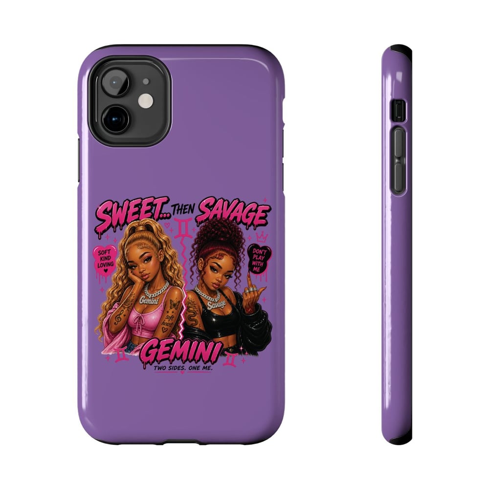 Image of Gemini Phone Case — "Sweet Then Savage" Zodiac Tough Case