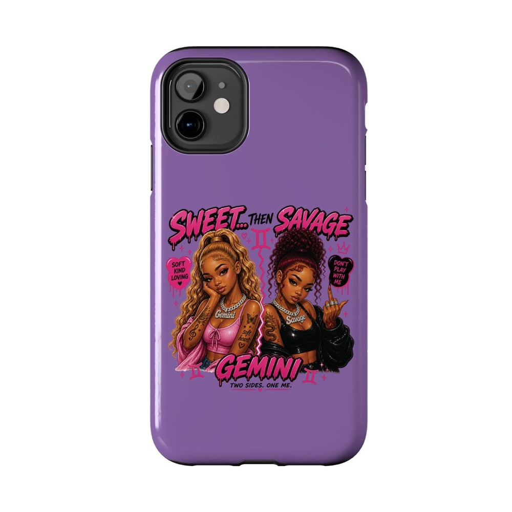 Image of Gemini Phone Case — "Sweet Then Savage" Zodiac Tough Case