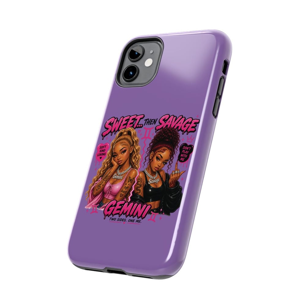 Image of Gemini Phone Case — "Sweet Then Savage" Zodiac Tough Case