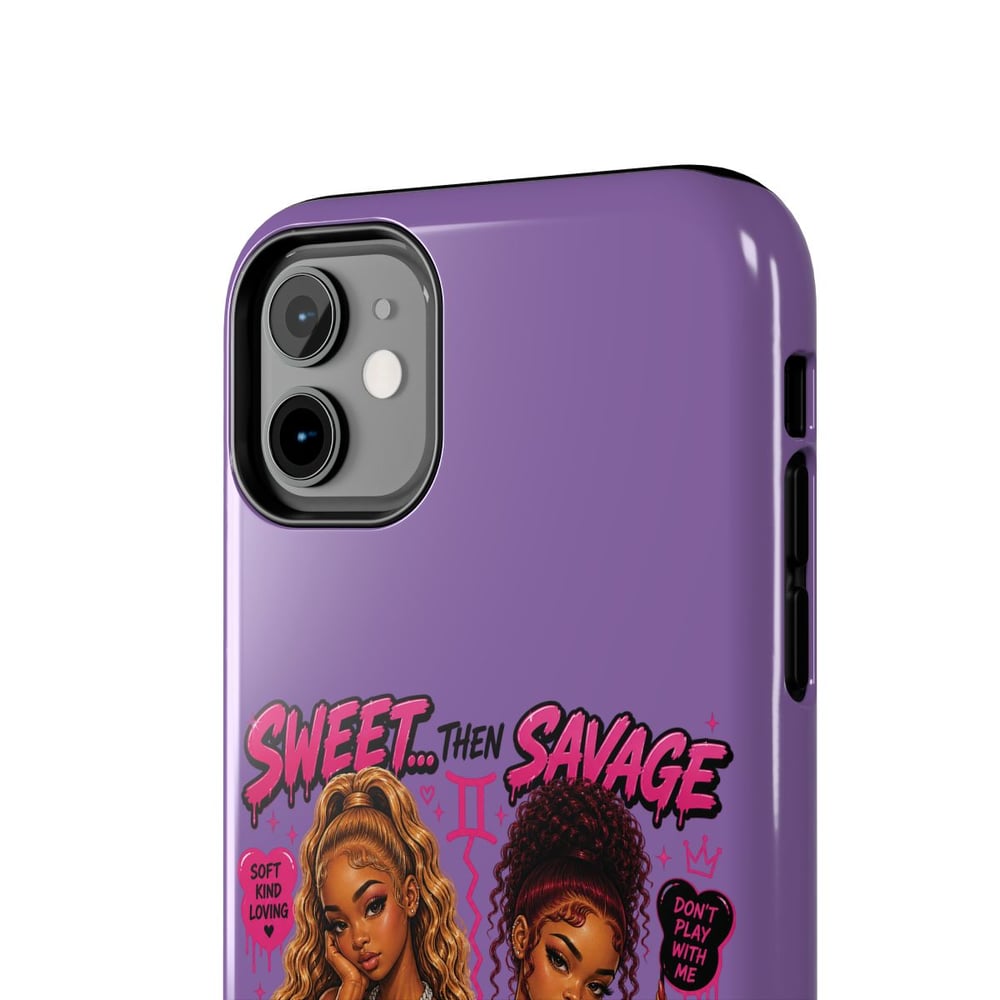 Image of Gemini Phone Case — "Sweet Then Savage" Zodiac Tough Case