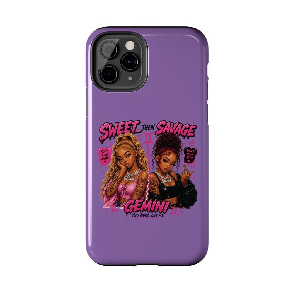 Image of Gemini Phone Case — "Sweet Then Savage" Zodiac Tough Case
