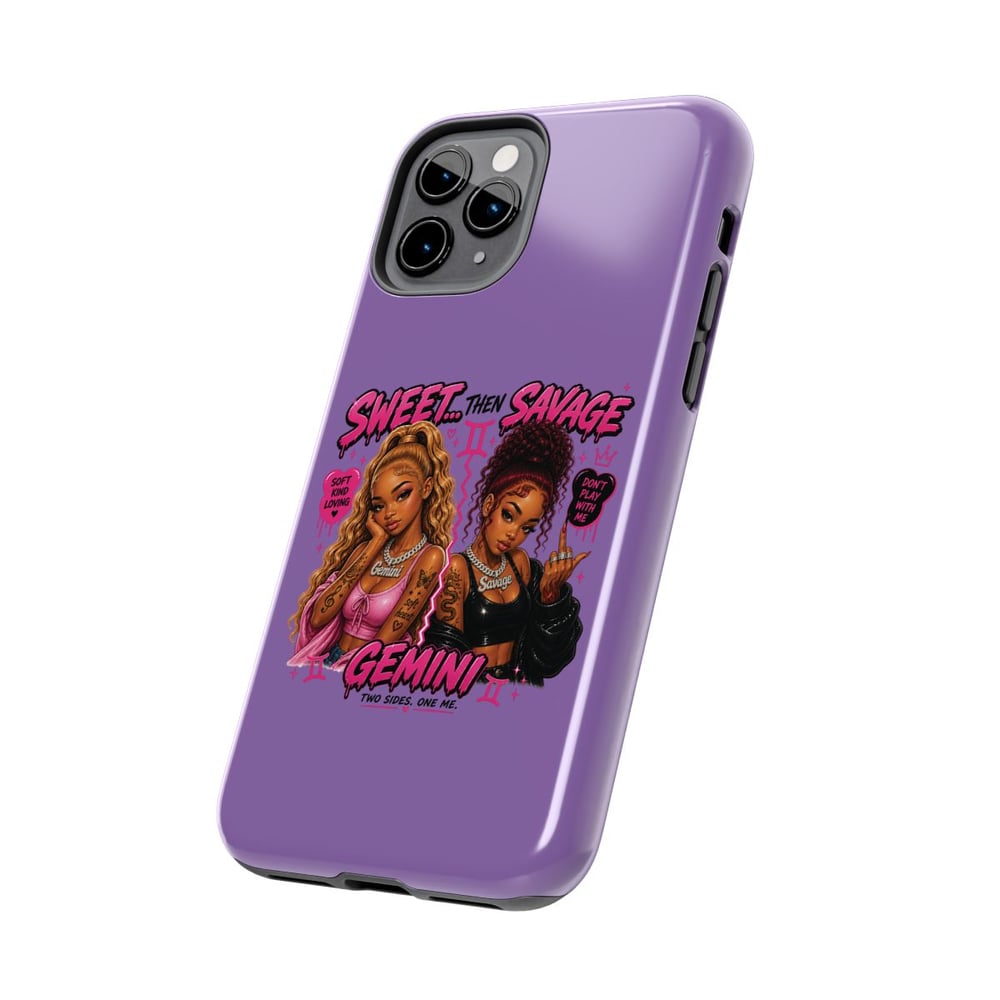 Image of Gemini Phone Case — "Sweet Then Savage" Zodiac Tough Case