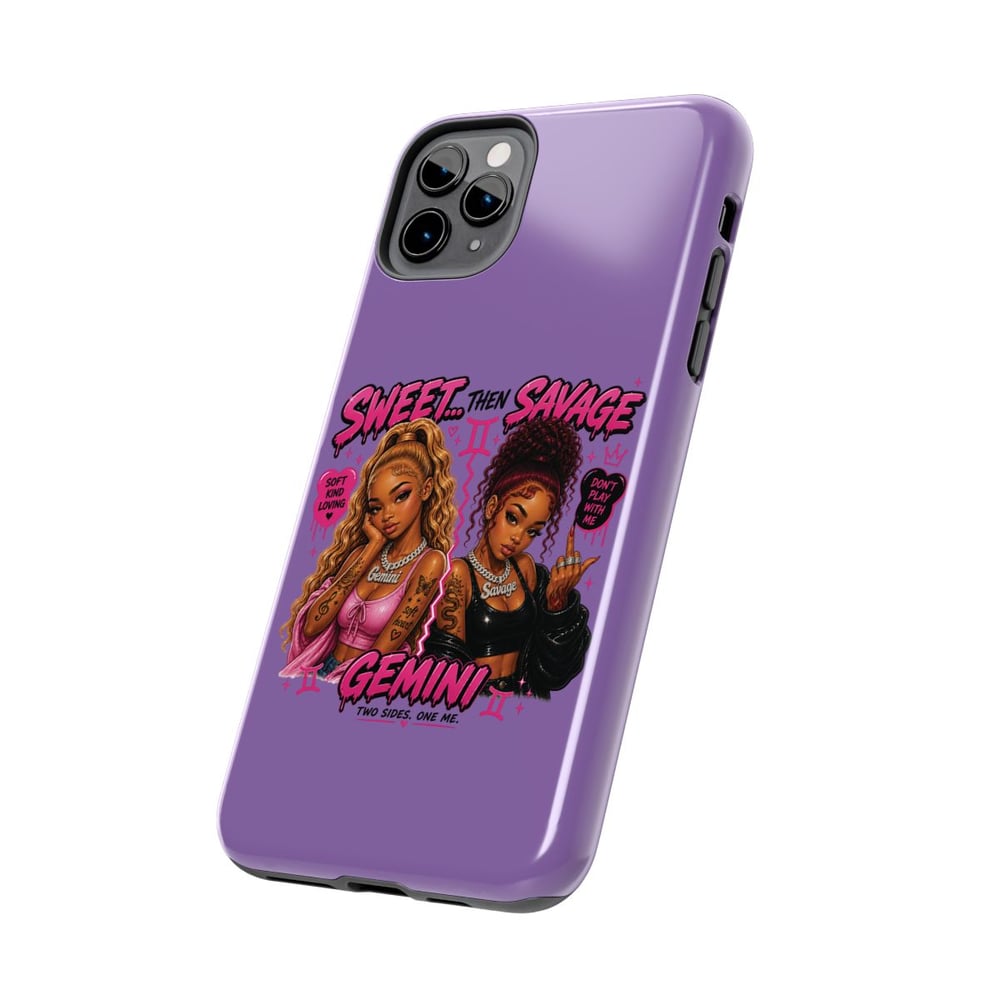 Image of Gemini Phone Case — "Sweet Then Savage" Zodiac Tough Case