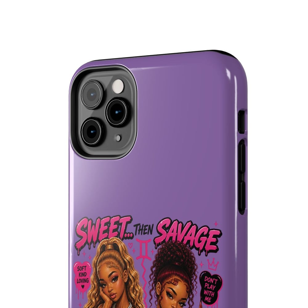 Image of Gemini Phone Case — "Sweet Then Savage" Zodiac Tough Case