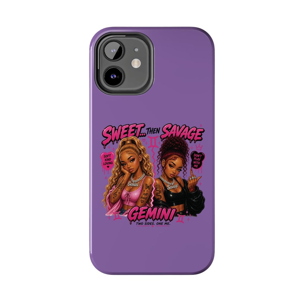 Image of Gemini Phone Case — "Sweet Then Savage" Zodiac Tough Case
