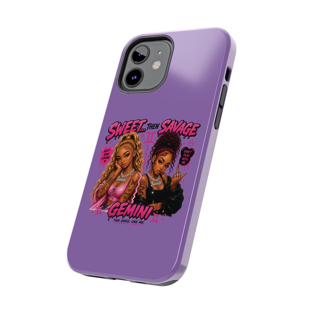 Image of Gemini Phone Case — "Sweet Then Savage" Zodiac Tough Case