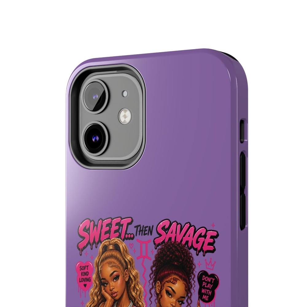 Image of Gemini Phone Case — "Sweet Then Savage" Zodiac Tough Case