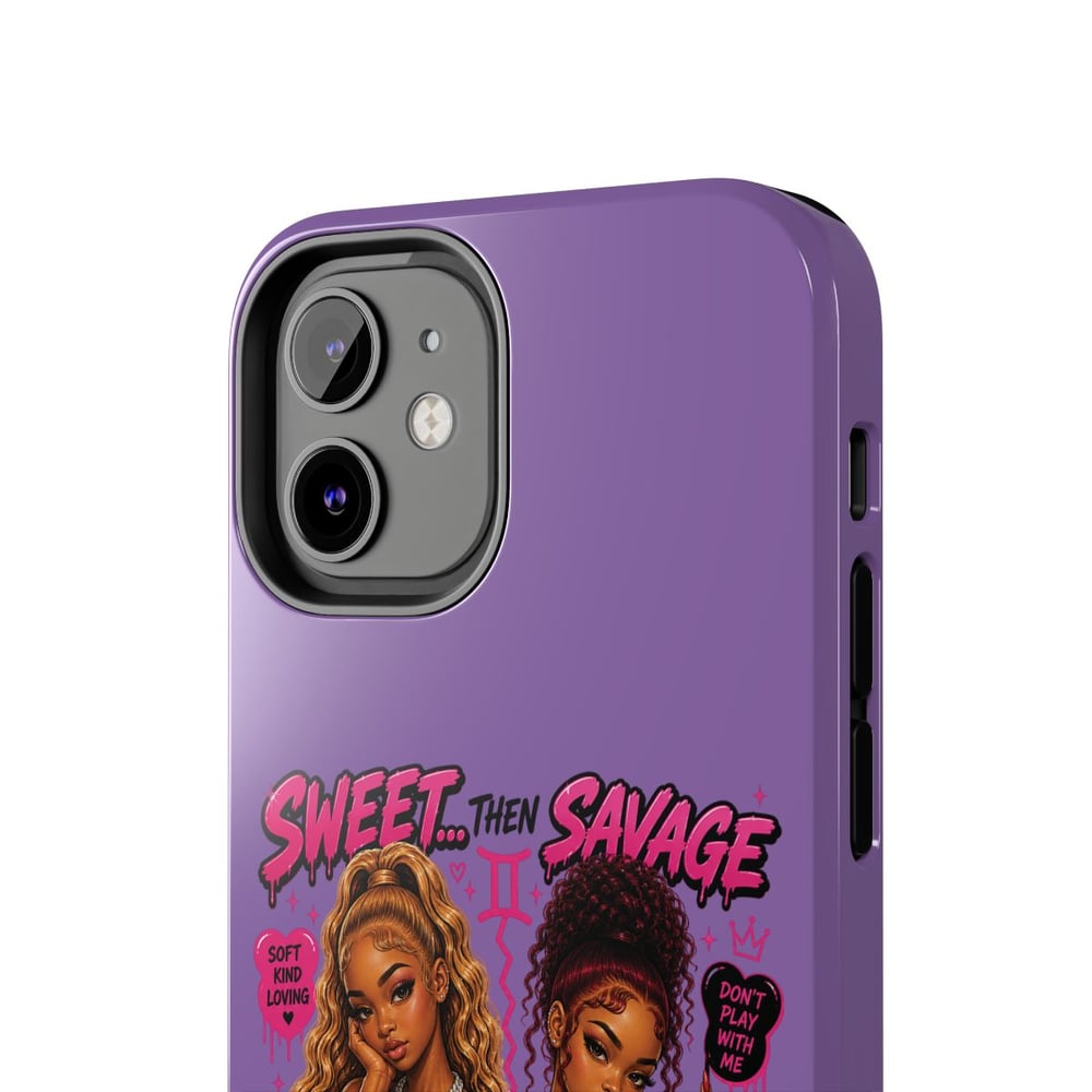 Image of Gemini Phone Case — "Sweet Then Savage" Zodiac Tough Case