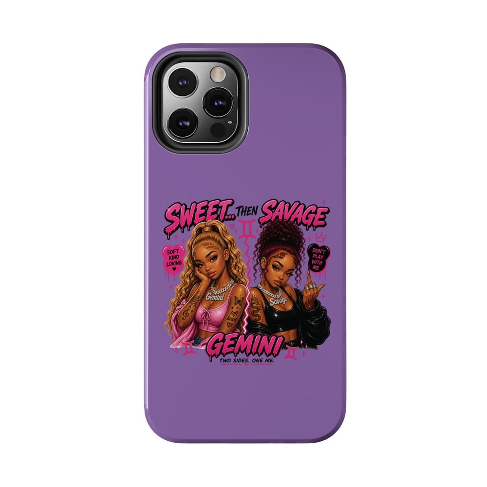 Image of Gemini Phone Case — "Sweet Then Savage" Zodiac Tough Case