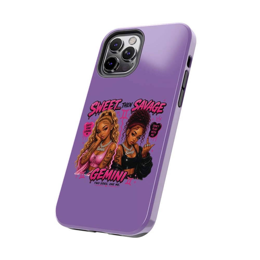Image of Gemini Phone Case — "Sweet Then Savage" Zodiac Tough Case