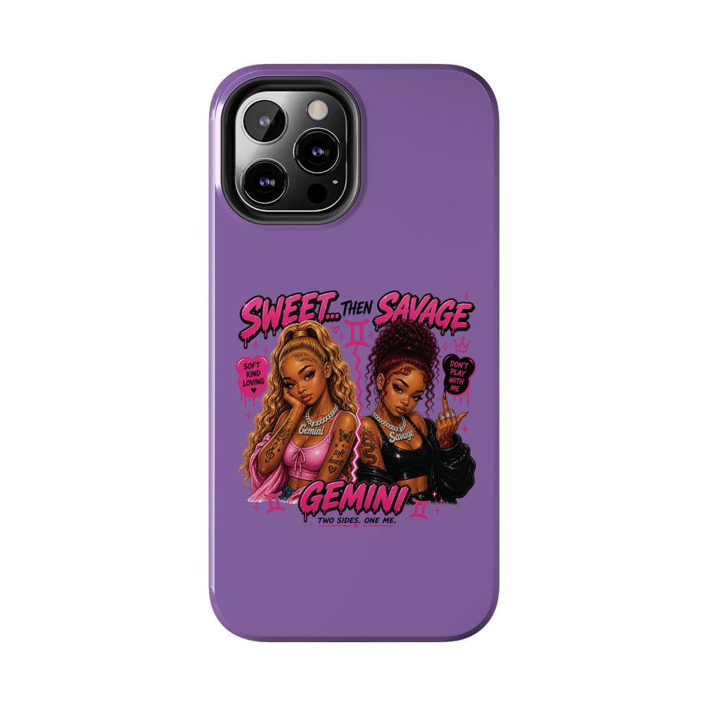 Image of Gemini Phone Case — "Sweet Then Savage" Zodiac Tough Case