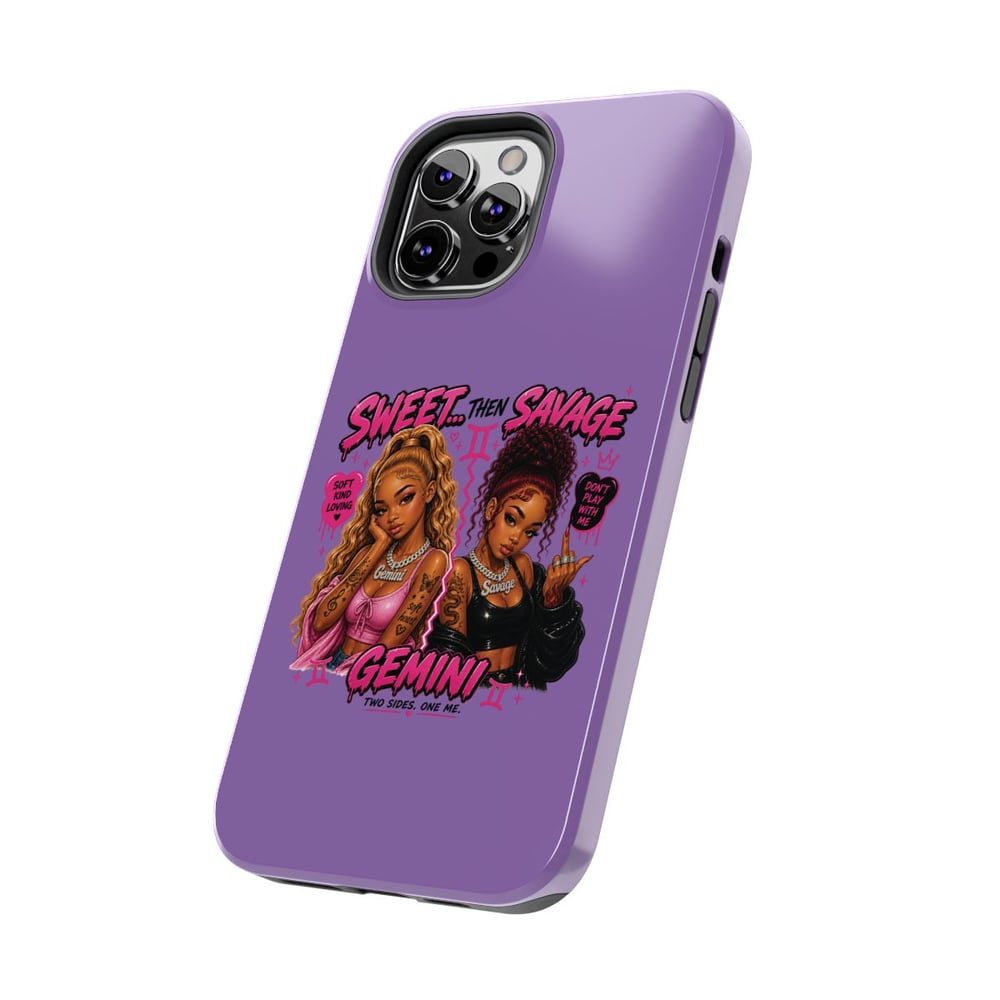 Image of Gemini Phone Case — "Sweet Then Savage" Zodiac Tough Case