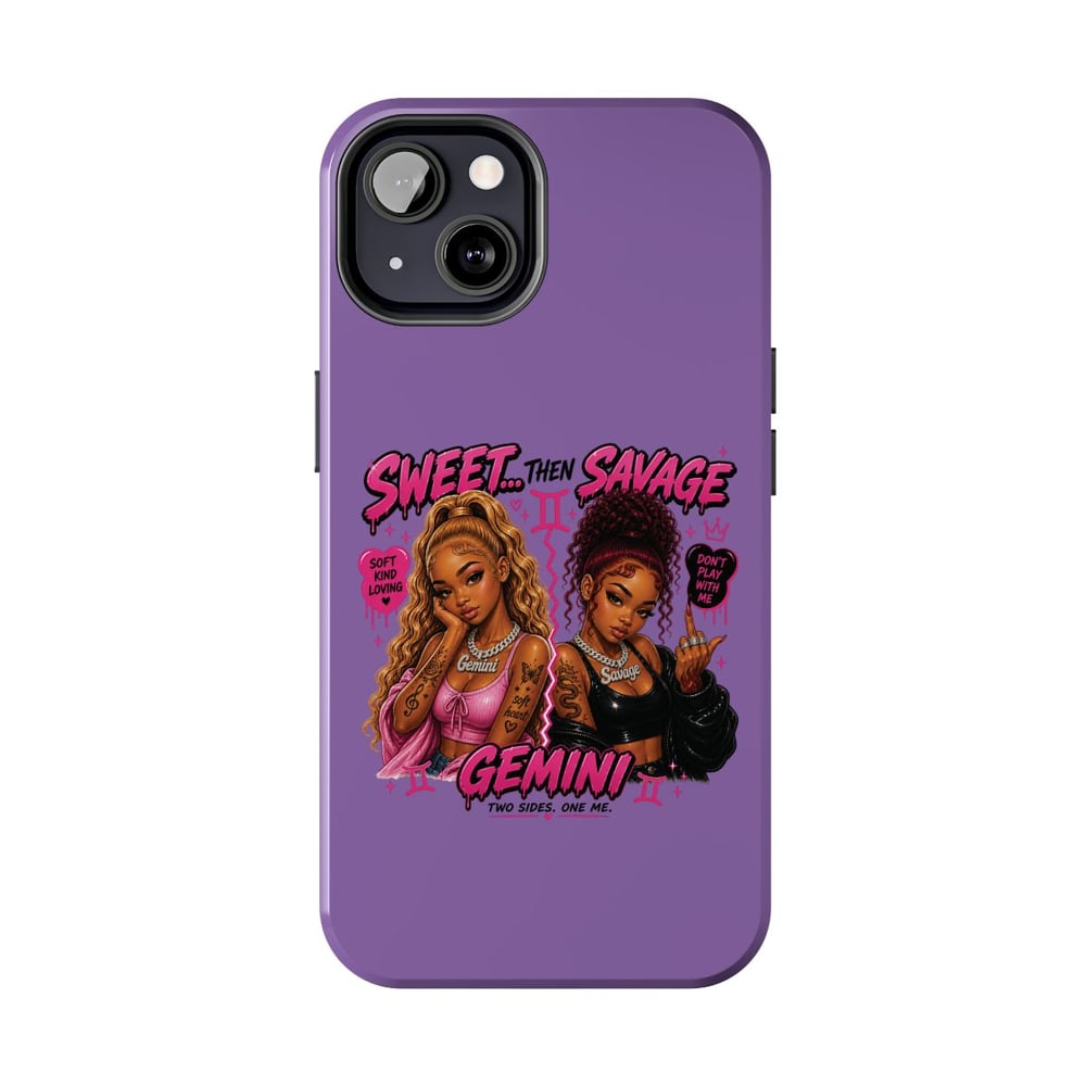 Image of Gemini Phone Case — "Sweet Then Savage" Zodiac Tough Case