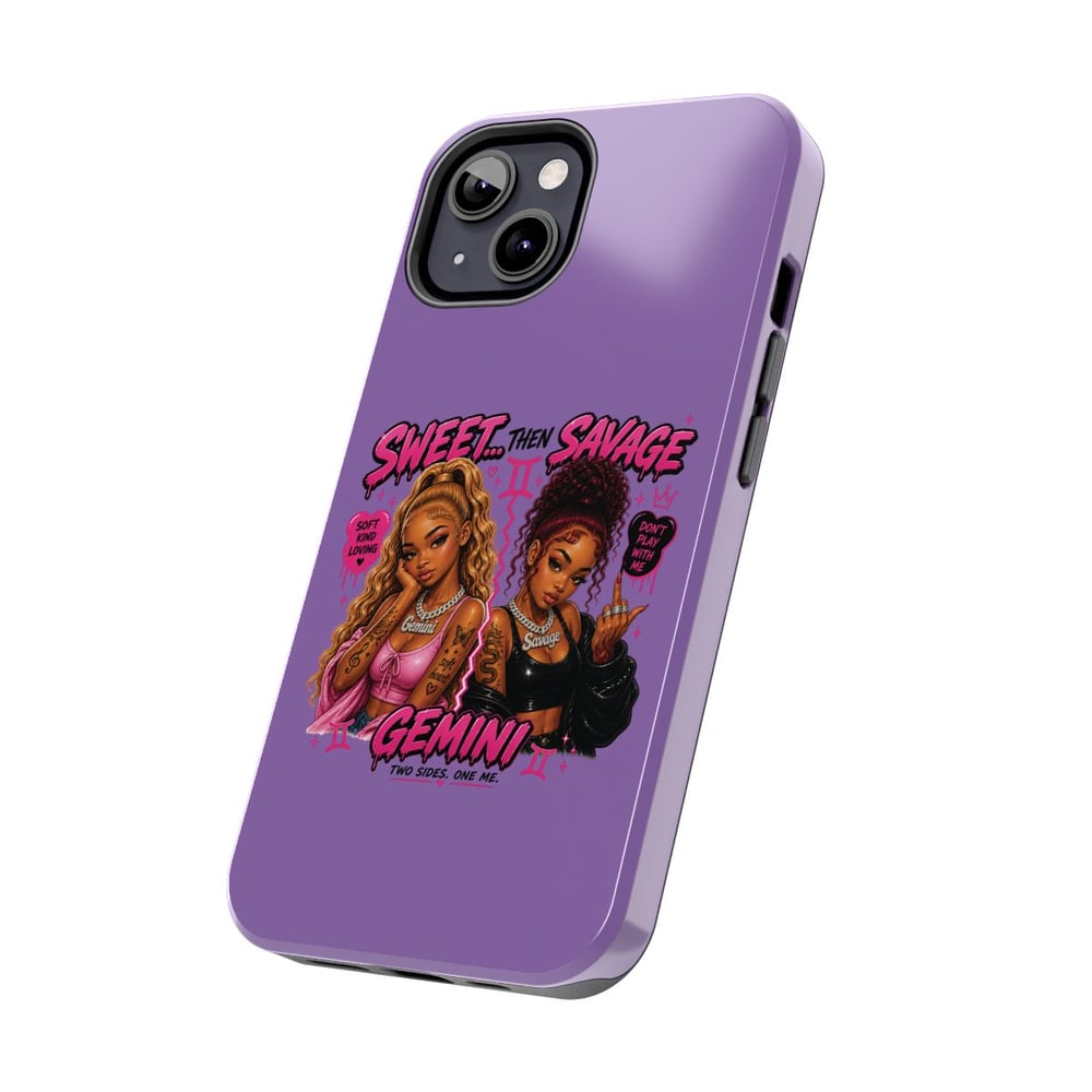 Image of Gemini Phone Case — "Sweet Then Savage" Zodiac Tough Case