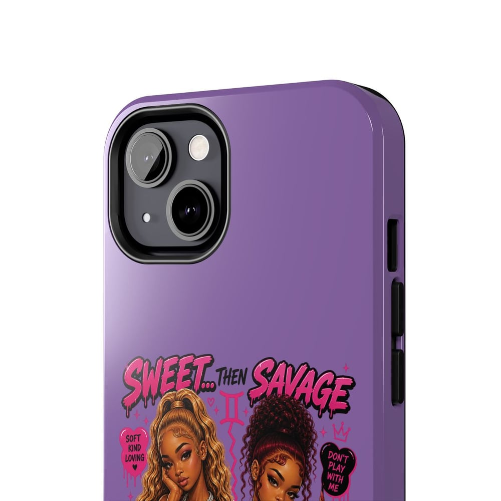 Image of Gemini Phone Case — "Sweet Then Savage" Zodiac Tough Case