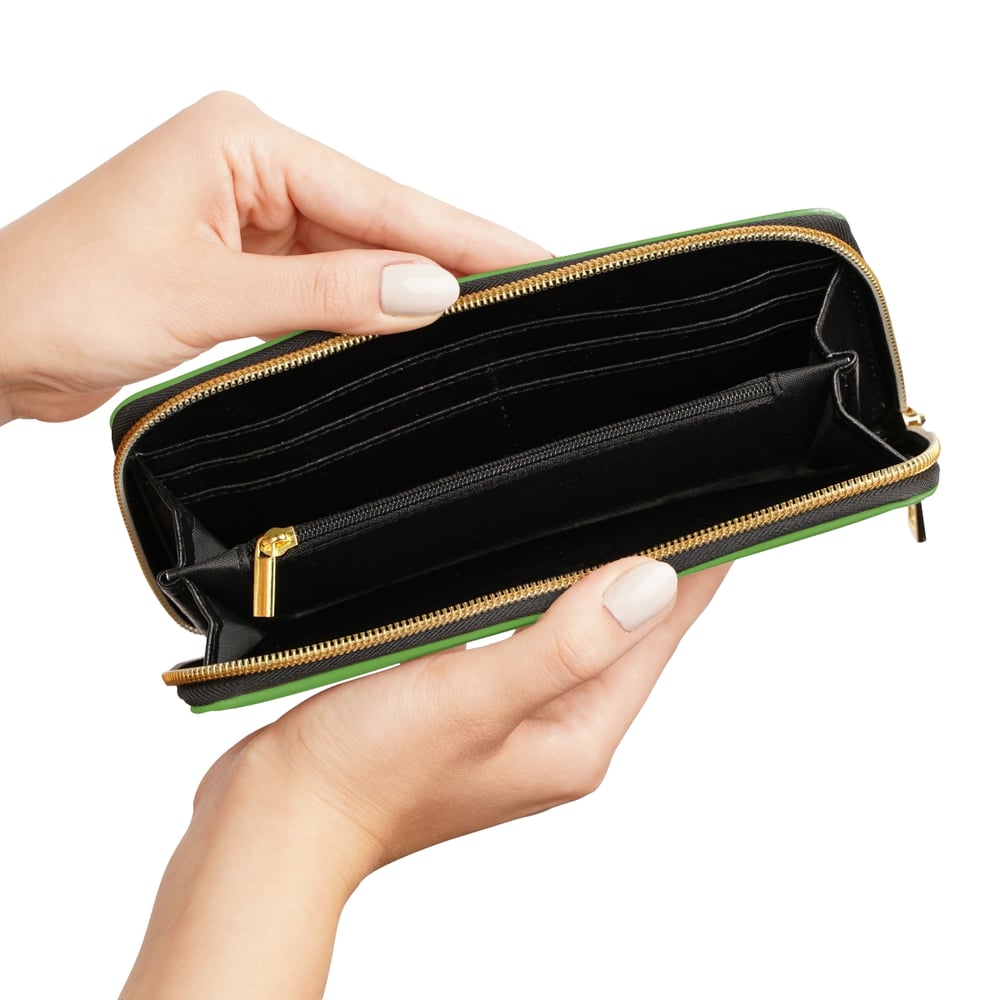 Image of Taurus Zipper Wallet – "Grounded But Gorgeous" Astrology Leather Wallet