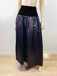 Image 1 of Vintage Oscar De La Renta Black Silk & Velvet Pouf Ball Skirt
