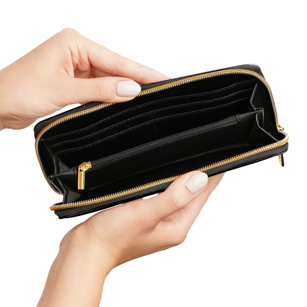 Image of Zipper Wallet — "I'm The Best 2 Ever Do It" Graffiti Zip Wallet