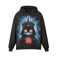 CROWN OF STATIC Oversized Print Hoodie