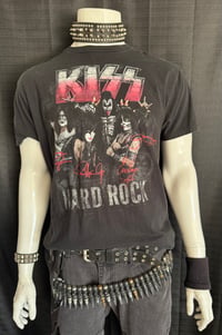 Image 1 of Stevie Rachelle "Stage Worn / KISS" men's Hard Rock themed KISS Tee includes a Free signed CD