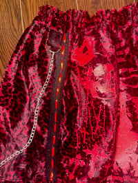 Image 3 of red leopard skull print skirt