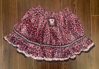 Image 2 of pink leopard eyelet lace skirt