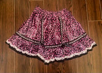 Image 1 of pink leopard eyelet lace skirt