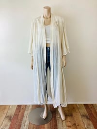 Image 1 of Vintage 1970s Amerikan Climax Cotton Gauze Duster Jacket / Robe