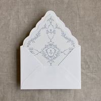 Image 1 of grace floral laser cut liner for A7 euro flap envelope PACK of 10