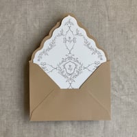 Image 3 of grace floral laser cut liner for A7 euro flap envelope PACK of 10