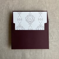 Image 3 of grace floral liner for A7 square flap envelope PACK of 10