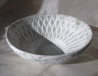 Image 12 of Handmade White Papier Mache Bowl – Wabi Sabi Decor