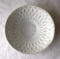 Image 2 of Handmade White Papier Mache Bowl – Wabi Sabi Decor