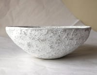 Image 3 of Handmade White Papier Mache Bowl – Wabi Sabi Decor