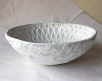 Image 5 of Handmade White Papier Mache Bowl – Wabi Sabi Decor
