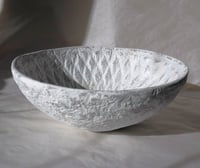Image 14 of Handmade White Papier Mache Bowl – Wabi Sabi Decor