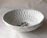 Image 8 of Handmade White Papier Mache Bowl – Wabi Sabi Decor