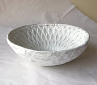 Image 1 of Handmade White Papier Mache Bowl – Wabi Sabi Decor