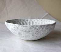 Image 10 of Handmade White Papier Mache Bowl – Wabi Sabi Decor