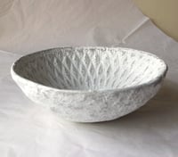 Image 7 of Handmade White Papier Mache Bowl – Wabi Sabi Decor