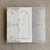 Image 5 of grace floral printed vellum wrap for 5x7 inches card PACK of 10