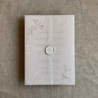 Image 8 of grace floral printed vellum wrap for 5x7 inches card PACK of 10