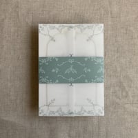 Image 3 of grace floral vellum Belly Band for 5x7 invitation A7 card PACK of 10