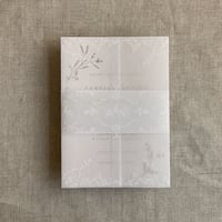 Image 8 of grace floral vellum Belly Band for 5x7 invitation A7 card PACK of 10