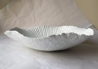 Image 4 of White Organic Papier Mache Bowl – Handmade Wabi Sabi Decor