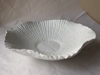 Image 1 of White Organic Papier Mache Bowl – Handmade Wabi Sabi Decor