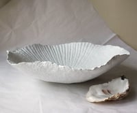 Image 6 of White Organic Papier Mache Bowl – Handmade Wabi Sabi Decor